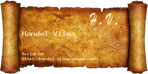 Handel Vilma névjegykártya